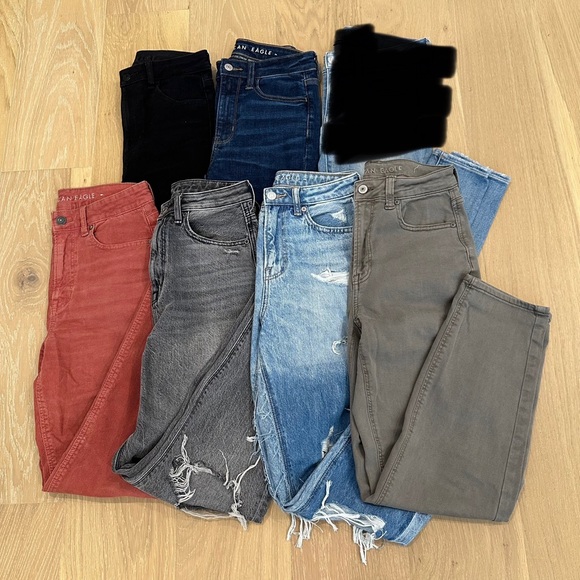 American Eagle Outfitters Denim - American Eagle Jeans BUNDLE Pairs of Mom and Skinny Jeans Corduroy Black Blue